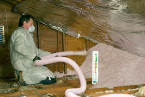 blown-in attic insulation